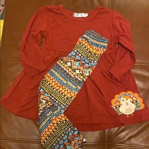 Cutest Fall/Turkey outfit! Tunic and leggings